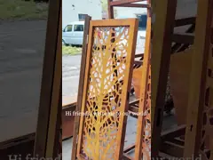 Polished Rustic Red Corten Perforated Panels 2mm