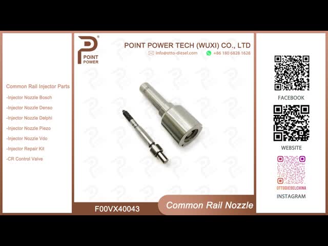 F00VX40043 Bosch Piezo Nozzle для инжекторов 0445116025/026 высокоскоростная сталь видео