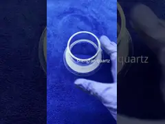 Coustomization Heat Resistance Outer Square Inner Circular Tapered Long Mouth Quartz Test Tube