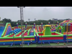 Commercial inflatable amusement park cartoon inflatable fun city for kids