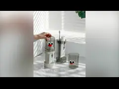 Современный 2 слота держатель зубной щетки стоять с зубной щеткой чашки крышка video