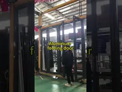 High Security Aluminum Folding Door Double Glazed Folding Balcony Doors Custom