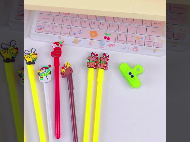 Christmas Series Neutral Pen 0.5mm Black Water based Cartoon Gift Gel Pen