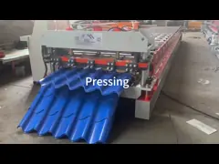 Mexico Popular Design Roofing Tile Roll Forming Machine Hydraulic Guide Pillar 3D Cutter Spanish