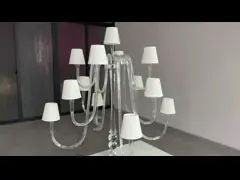 Crystal Candelarba mit Schattenkerzenhalter für Mittelteile
