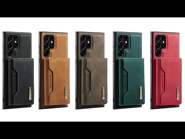14 Pro Max PU レザーカバー 携帯電話ケース カードホルスターと腕帯
