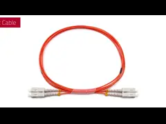 SC UPC To SC UPC Fiber Optic Patch Cable Duplex 62.5/125 OM1 Multimode OFNR 2.0mm Orange