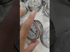 63mm EN837-1 آب هیدرولیک 0-10bar / psi وارد شدن محوری روغن گلیسیرین پر فشار 2.5 