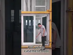 Swing Opening PVC Glass Entry Door Double Triple Glazed Casement Glass Door