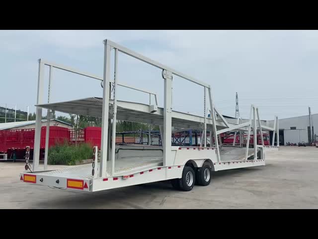 Прицеп Juyuan Прицеп полуавтомобиля для рынка Мексики Транспортные автомобили 30T Максимальная полезная нагрузка видео