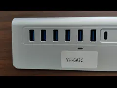 Aluminum Alloy ABS Housing USB-C Hub Multiport Adapter with Ethernet Cable and Type Switch Function