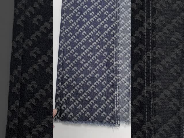 Checker Design Kids And Jean Skirt Non Elastic Jacquard Denim Fabric