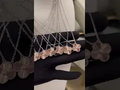 На заказ 18k ювелирные изделия Van Cleef & Arpels 18k Желтое золото 5 мотивов Лапис-Лазули Винтажный браслет Alhambra video