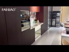 Diseño moderno de lujo gabinete de cocina personalizado con accesorios