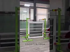 Modern House Security Aluminum Glass Louver Windows With Tempered Glass