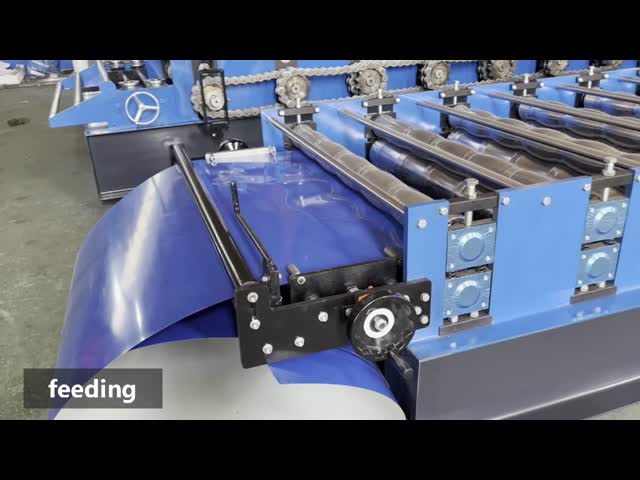 Color Steel 3kw Servo Motor High Speed Zee Roofing Q Tile Roll Forming Machine