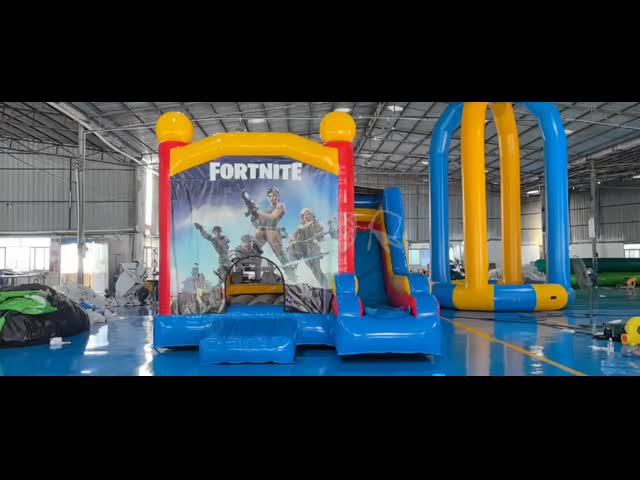 Outdoor Cartoon Theme Jumping Castle Rental Inflatable Castle With Slide