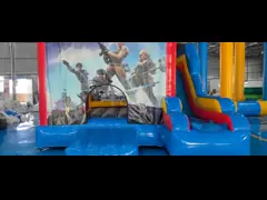 Outdoor Cartoon Theme Jumping Castle Rental Inflatable Castle With Slide
