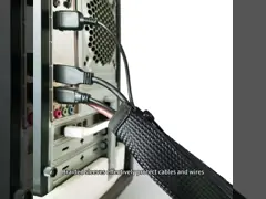 China UL 94 V-2 Black Flexible Split Cable Wrap Sleeving For Temperature -50°F To 150°F supplier
