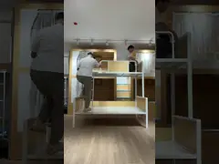 Sturdy Iron Frame Student Dormitory Bunk Bed for Bedroom and Apartment High Durability