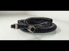 Car Video Aviation Spring Wire Trailer Connector Wire 4-Pin/RCA Spiral Extension Curled Cable