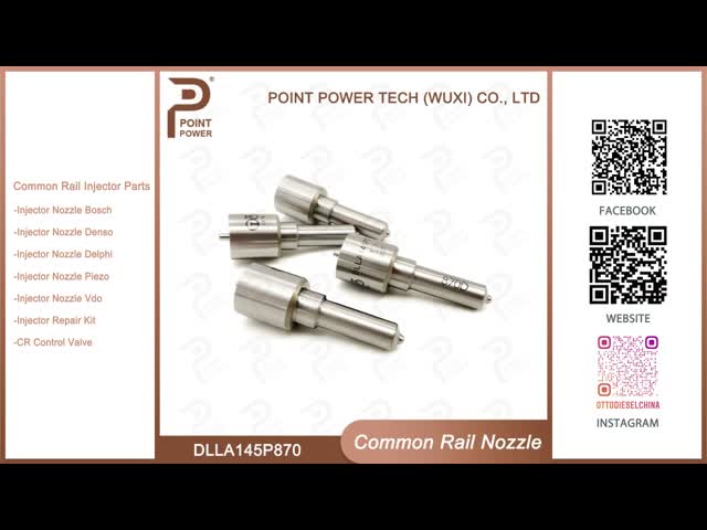 Дизельное топливо DLLA145P870 Denso Common Rail Nozzle для инжектора 095000-560#/1465A041 видео