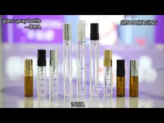 BLPA-3ML Amber Vial Tube Glass Bottle With Aluminum Gold Sprayer Pump For Perfume