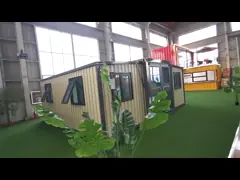 Wooden Colour Expandable Hosue Layout for 2 Bedrooms with Bath and Kitchen