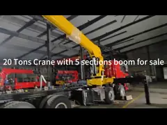 Hydraulic Pump Truck Mounted Crane With 20 Ton Capacity And Electric Hoist