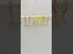 Trendy 18K Gold Plated Flat Disc 925 Sterling Silver Hoop Earrings for Girls
