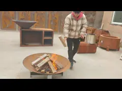 Garden Decor Steel Outdoor Gas Fireplace Corten Steel Fire Burner Pot Bowl