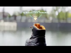 Unisex Genuine Leather Breathable Footwear With Heat Resistant/Oil Resistant PU/PU Outsole Safety Shoes