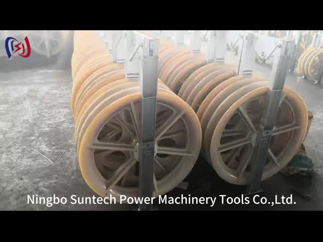 916mm ACSR MC Nylon Conductor Wire Rope Stringing Pulley Blocks