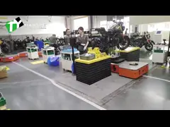 Véhicule à guidage automatique à ascenseur simple électrique AGV omnidirectionnel 1500 kg Capacité de charge Volant video