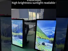 High Brightness Backpack 24 Inch LCD Advertising Display Built-In Rechargeable Li Battery