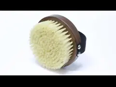 Walnut Bath Dry Brush Organic Vegan Sisal For Boay Round Hand Brush