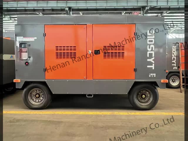 310SCYT 1178 Cfm ポータブルスクリューエアコンプレッサー 水井用4輪