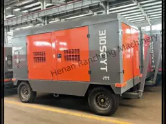 310SCYT 1178 Cfm Portable Screw Air Compressor 4 Wheels For Water Well