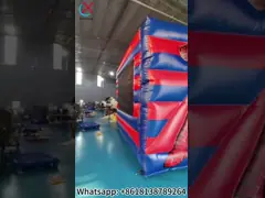 Opblaasbaar Combo Castle Spiderman Bouncy House met glijbaan