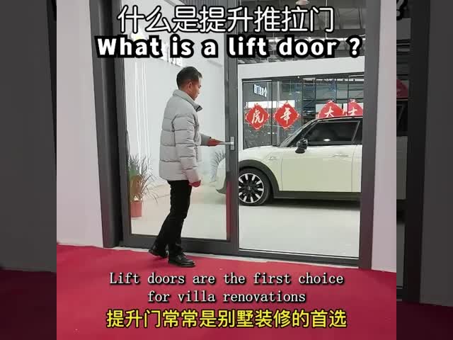 76 Lift Door Aluminum Alloy 6063-T6 Indoor And Outdoor For Private Residences , Villas , Commercial Areas , Offices , Large Balconies