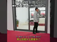 76 Lift Door Aluminum Alloy 6063-T6 Indoor And Outdoor For Private Residences , Villas , Commercial Areas , Offices , Large Balconies