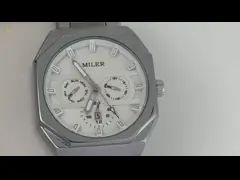 Miler Stainless Steel Band Waterproof Luxury Wrist Men Quartz Watch