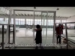 Hurricane Impact Aluminum Sliding Door For Balcony Big Tempered Glass Sliding Door