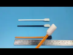707 Type Orange Color Foam Tip Swabs Rectangle Head Solid PP Handle Lint Free Swab