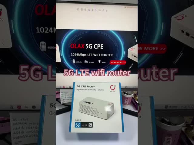Olax Venda Quente 5G CPE G5010 Dual Bands Enterprise 1800Mbps velocidade 5g Wifi Router com um slot de cartão SIM sem antena