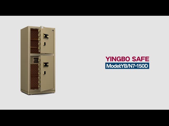 YINGBO Solid Steel Dual Alarm Luxury Office Safe Box Fingerprint Lock YB/N7-150D
