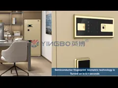 YINGBO Solid Steel Dual Alarm Luxury Office Safe Box Fingerprint Lock YB/N7-150D