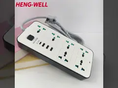 250V 6A Power Socket With 6WAY Universal Holes 3USB A 1USB C Compatible With UK US EU AU & IT Plugs