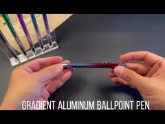 Stationery Supply Gradient Aluminum Press Ballpoint Pen Promotion Logo Ball Pen