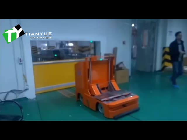 Elevação de garfo dianteiro AGV Veículo guiado automatizado Carga 1000KG Alteza de elevação 1500mm